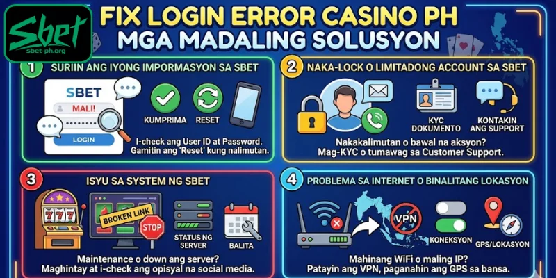 Fix login error casino PH Mga Madaling Solusyon