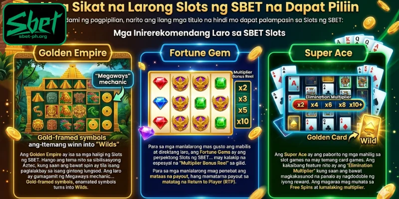 Mga Inirerekomendang Laro sa SBET Slots